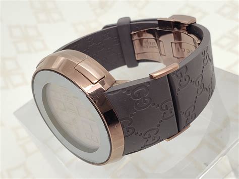 gucci watch brown rubber strap|gucci interchangeable watch straps.